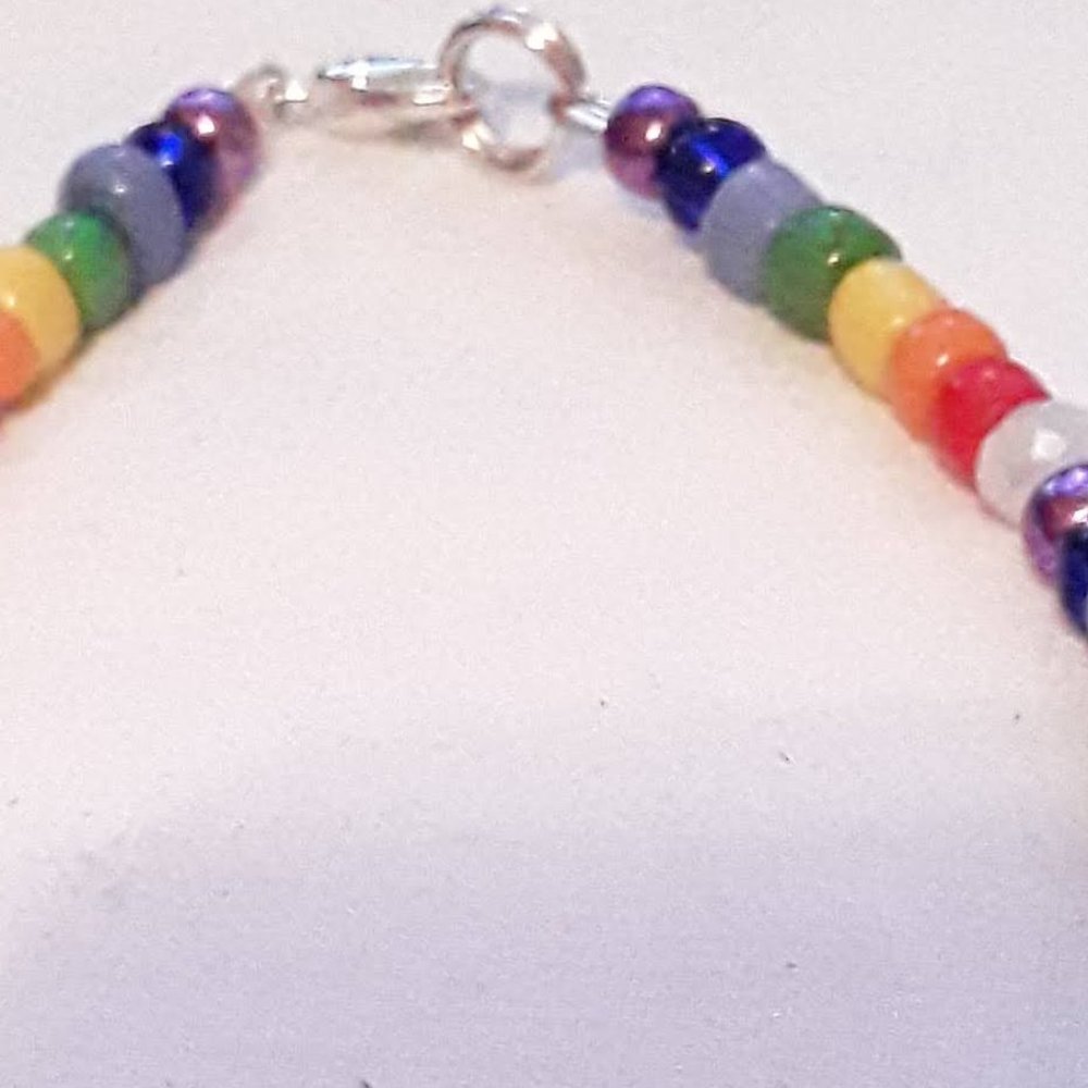 Unity Rainbow Bracelet Handmade - Picture 6 of 7